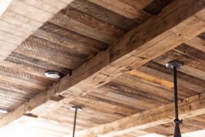Weathered-Grey-Ceiling-Planking-Hand-Hewn-Beams