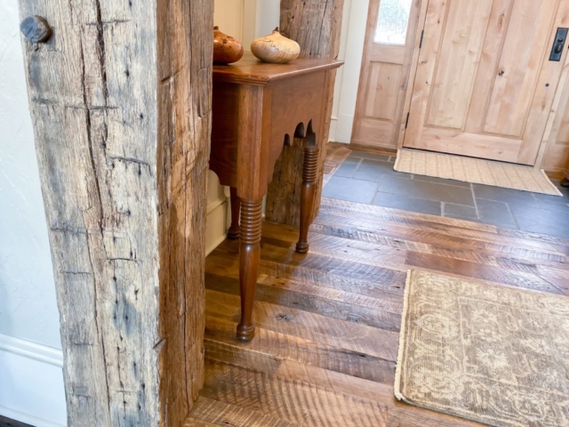 Antique Reclaimed Original Face Oak Flooring with Bona water-based Polyurethane Finish