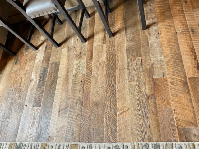 Antique Reclaimed Original Face Oak Flooring with Bona water-based Polyurethane Finish