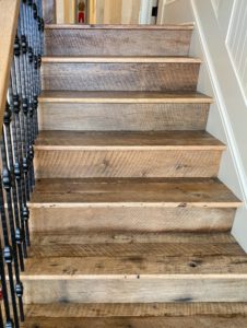 Antique Reclaimed Original Face Oak Stair Treads + Risers