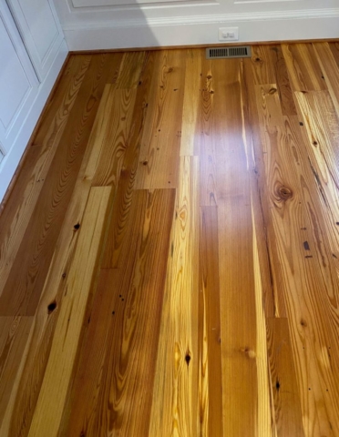 Select Grade Antique Heart Pine with Clear Water-based Polyurethane