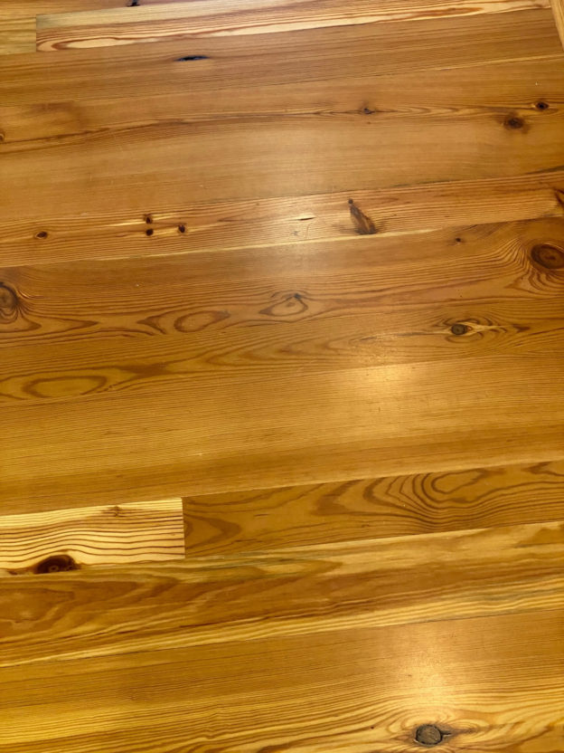 Select Grade Antique Heart Pine with Clear Waterbased Polyurethane