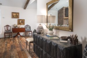 Original Face Reclaimed Oak Flooring and Antique Hand Hewn Beams - Mixed Hardwoods