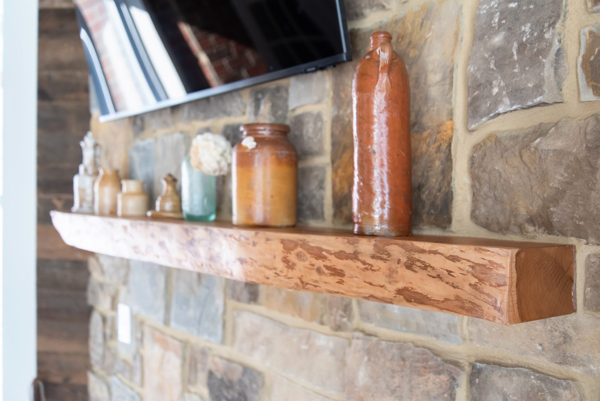 Live Edge Slab Mantel Southend Reclaimed