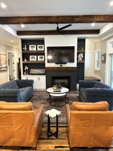 Reclaimed Antique Hand Hewn Beams and Racehorse Reclaimed Oak Flooring - Dark Horse - Southend Reclaimed