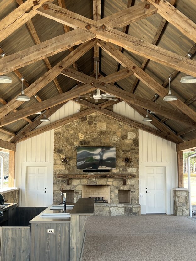 Antique Beams in Historic Red Oaks Plantation