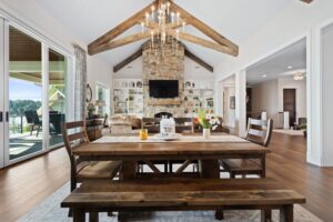 Antique Reclaimed Hand Hewn Box Beams and Solid Vertical Beam