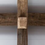 Antique Reclaimed Hand Hewn Box Beams and Solid Vertical Beam