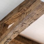 Antique Reclaimed Hand Hewn Box Beams and Solid Vertical Beam