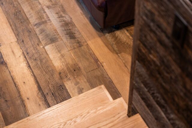 Original Face Reclaimed Oak Skip Planed Flooring