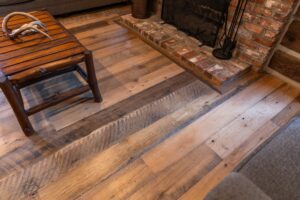Original Face Reclaimed Oak Skip Planed Flooring