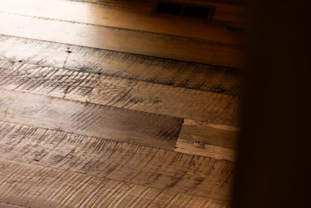 Original Face Reclaimed Oak Skip Planed Flooring