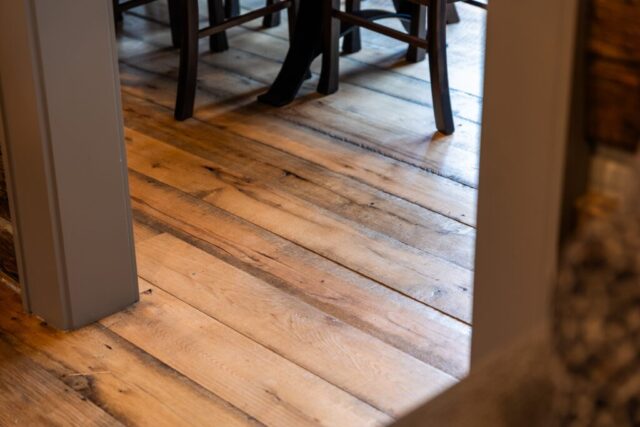 Original Face Reclaimed Oak Skip Planed Flooring