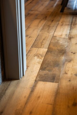 Original Face Reclaimed Oak Skip Planed Flooring