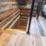 Reclaimed Weathered Grey Barnsiding and Original Face Reclaimed Skip Planed Oak Flooring
