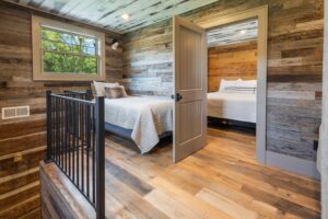 Reclaimed Weathered Grey Barnsiding and Original Face Reclaimed Skip Planed Oak Flooring