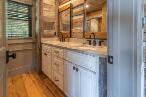 Reclaimed Weathered Grey Barnsiding and Original Face Reclaimed Skip Planed Oak Flooring