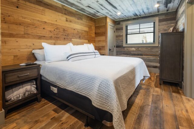 Reclaimed Wormy Chestnut Wall Paneling, Original Face Reclaimed Skip Planed Oak Flooring and Reclaimed Weathered Grey Barnsiding Reclaimed Wormy Chestnut Wall Paneling, Original Face Reclaimed Skip Planed Oak Flooring and Reclaimed Weathered Grey Barnsiding