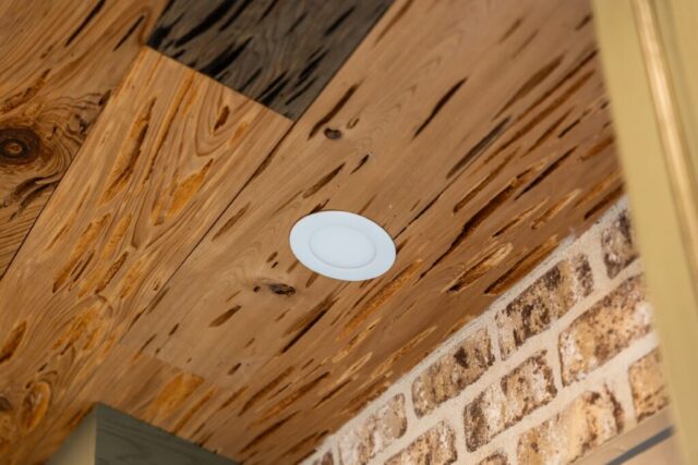 River Reclaimed Sinker Pecky Cypress Ceiling Planking