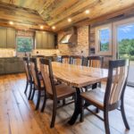 River Reclaimed Sinker Pecky Cypress Ceiling Planking and Original Face Reclaimed Skip Planed Oak Flooring
