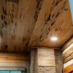 River Reclaimed Sinker Pecky Cypress Ceiling Planking and Reclaimed Weathered Grey Barnsiding