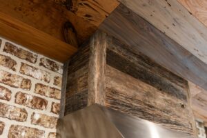 River Reclaimed Sinker Pecky Cypress Ceiling Planking and Weathered Grey Barnsiding